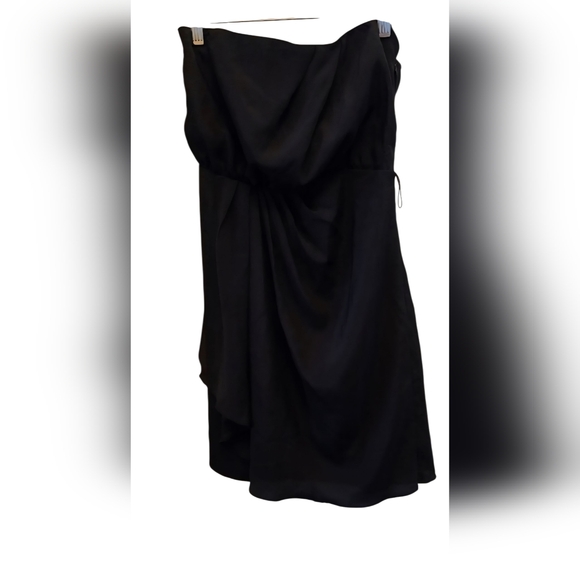 Express Dresses & Skirts - Express Black Ruched Strapless Sheath Dress